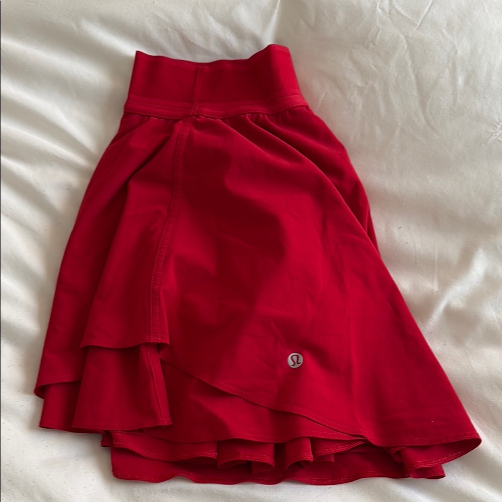 lululemon red tennis skirt